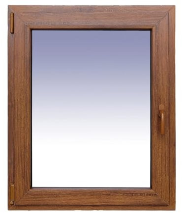 Ventanastock Ventana PVC Roble 800x1000 Practicable Oscilobatiente Izquierda 1 hoja