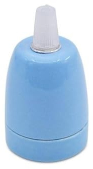 VoltShine Lampenfassung - Keramik Vintage E27 in Blau, ideal für einen Retro-Touch