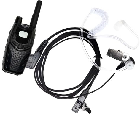 aieieii Walkie Talkie Earpiece for Walkie Talkie 2 Pins, K Type Ear Piece for Radio, Radio Earpiece with Covert Air Tube and Mic Suitable Security and Professional Use Many Occasionals