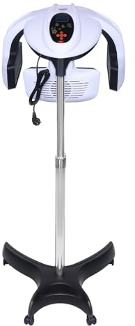 Campana de secado profesional de 1500 W, calefacción en 5 direcciones, altura regulable, 1 – 1,5 m, pantalla LCD, tubos de cuarzo 10S, precalentamiento, 4 ruedas universales, color blanco, secador de