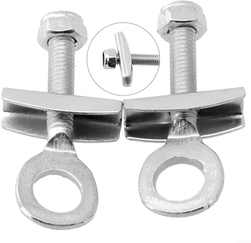 Lot de 2 tendeurs de chaîne de vélo pour vélo à pignon fixe à vitesse unique - Axe en acier - Pour cadre horizontal - 12,5 g par pièce