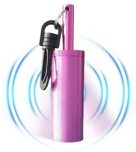 Shaker de plongée – d'aluminium 12 x 3 cm | Bâton de signal sonore | Cloche à haute fréquence | Outil de plongée de communication avec crochet | Formation de sauvetage sous- par faible