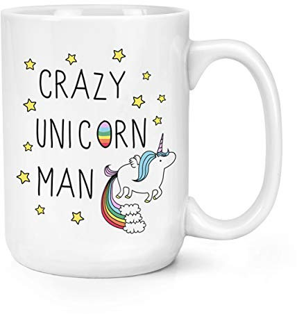 Crazy Unicorn Man 15oz Large Mug Cup