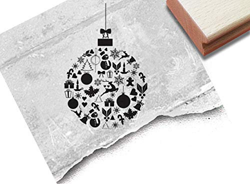 Stempel Weihnachtsstempel CHRISTBAUMKUGEL - Festlicher Bildstempel Weihnachten Karten Weihnachtsdeko - zAcheR-fineT