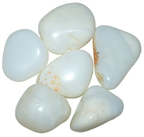100 Gramm Opal - weiß - Milchopal Handschmeichler auch als Wassersteine ca. 4-6 Steine, ca. 30-40 mm