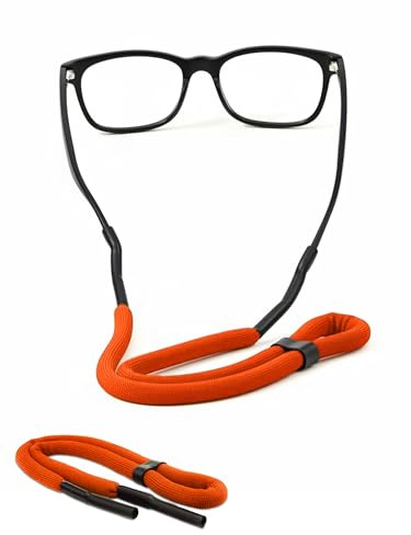 SPORTS WORLD VISION Sangle de Lunettes Flottante – Cordon Néon Haute Visibilité pour Sports Nautiques | Stoppeur Réglable 70cm & Anti-Dérapant, 1 ou 2 Pièces