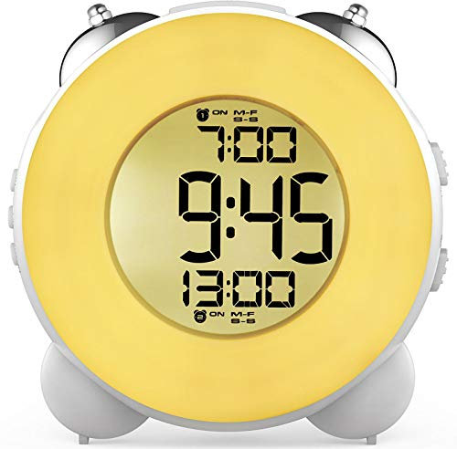 Banne Bon Loud Alarm Clock for Heavy Sleepers with Optional Alarm Dual Alarm Setting Snooze Function Night Light Bedside Battery Powered Clock