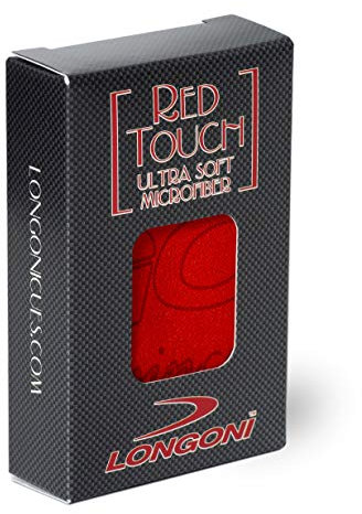 Longoni Red Touch Ultraweiches Mikrofasertuch für Billard, 30x20 cm, Rot