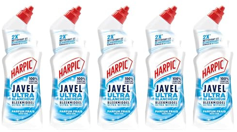 Harpic Lot de 5 Gels WC Javel Ultra Blancheur - 750 ml