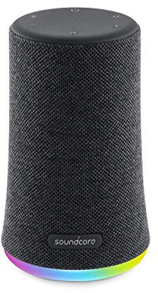 soundcore Flare Mini Bluetooth Lautsprecher, für Draußen, IPX7 Wasserschutzklasse, LED Lichteffekte, 360° Rundum-Sound, BassUpTM Technologie, ideal für Party, Garten, Urlaub (Generalüberholt)
