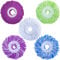 DRSUMLF Lot de 5 têtes de rechange en microfibre pour système de serpillière universel balai magique rotatif à 360 ° 5 couleurs