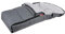 BABYLUX Fußsack 90cm MINKY Kinderwagen Buggy Babyschale Thermo +/ Muff Handmuff Winterfußsack (Grau + Minky Grau + Handmuff)