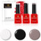 BLUESKY Gel Polish, Gel Nagellack Set, Classic Leopard; Cream Puff 80501, Blackpool 80518, Beige Tan 63922; 3 x 5 ml Schwarz, Rosa, Pastel, Nude