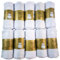 ▷ Confezione da 10 Zepelines Ne 8/2 colore bianco punto blu di cotone perlé 100% egiziano mercerizzato per lavori a maglia o all'uncinetto con una finitura elegante (100 g x 10 pezzi)