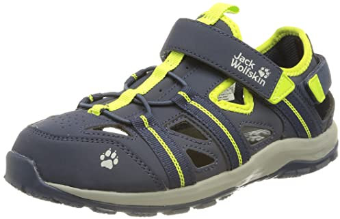 Jack Wolfskin Jungen Unisex Kinder Sun Climber K Sandale, Blue/Lime, 29 EU