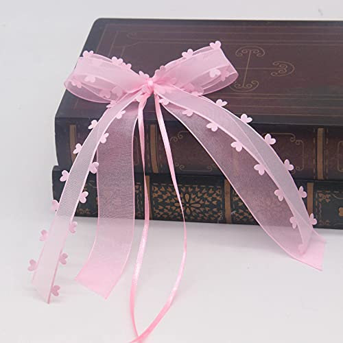 20 STK Autoschleifen Antennenschleifen,Organza Herzen Schleifen Auto Schmuck Braut Paar Dekoration Autoschmuck Car Wedding Deko Hochzeitsschleifen für Hochzeit Party Geburtstag Geschenverpackung,Rosa