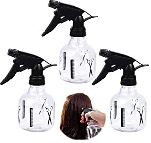 FOUTP 3 Pcs Arrosoir Salon Bouteille Flacon Pompe à Gâchette en Plastique Vaporisateur Vide Vaporisateur Transparent pour Coiffure Spray Vide Rechargeable pour Nettoyage Jardinage 250ML