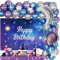 Fangleland Weltraum Themen Geburtstagsparty Dekorationen für Jungen und Mädchen mit Happy Birthday Hintergrund Mond Stern Galaxie Folienballons für Junge oder Mädchen