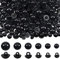 TOAOB 320 Stück Sicherheitsaugen für Häkeltiere Knöpfe Zum Annähen 8mm bis 15mm Kunststoff Pilzknöpfe Schwarz Pilz Gewölbte Runde Knöpfe für Herstellung von Häkelpuppen Plüschtieren