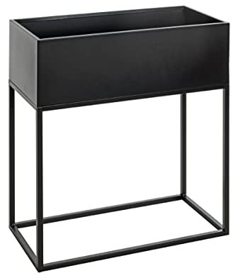 HAKU Möbel Blumenständer schwarz, Metall - Maße: B 60 cm x H 70 cm x T 30 cm, Style: Modern