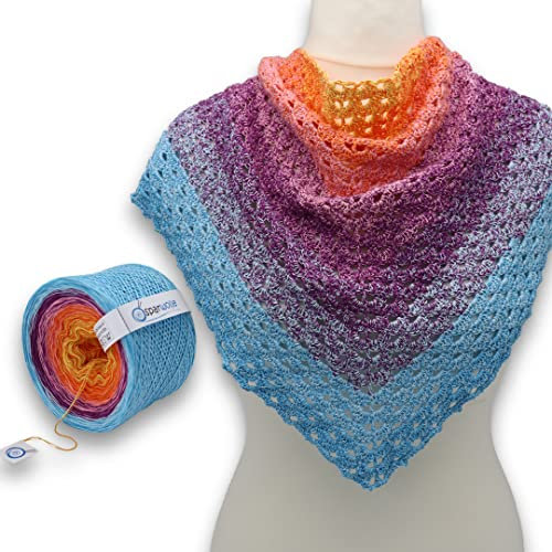 BOBBEL Sondereditionen, Farbverlaufsgarn 267g 4-fädig 1000m zum Stricken und Häkeln, Garn, Wolle, Yarn (Happiness - 077)