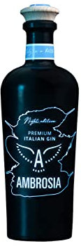 Ambrosia, Gin Distillato Night Edition, Etichetta Con Tecnologia LED, 4 Botaniche, 40% Vol., 70 cl