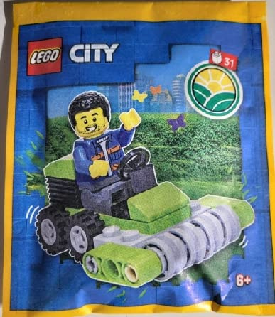 LEGO City Worker with Lawn Mower Paper Foil Pack Set 952303 (Bagged)