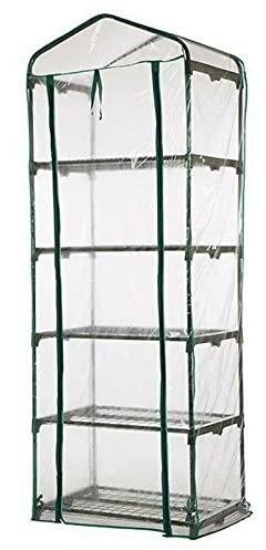 5 Tier Mini Greenhouse Replacement Cover, Reinforced PVC Small Greenhouse Cover, Transparent Waterproof Greenhouse Cover, Without Iron Frame, For Small Plant House/Grow House