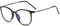 ZUVGEES Mode Runden TR90 Blaulichtfilter Lesebrille für Herren und Damen mit Federscharnier Lightweight Anti-blaue Computerbrille(Schwarz,250)