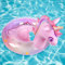 Flintronic Baby Schwimmring, Verstellbare Aufblasbare Schwimmsitz für Baby, Baby Schwimmhilfen Spielzeug, Baby Schwimmen Ring für Kinder 8 Monate Bis 5 Jahre (Regenbogenpferd)