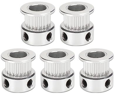 5-Stück iMetrx GT2 Pulley Zahnriemenscheibe Breite 6mm Teeth 20 (Innere Bohrung 6.35mm) für 3D Drucker Zahnriemenscheibe