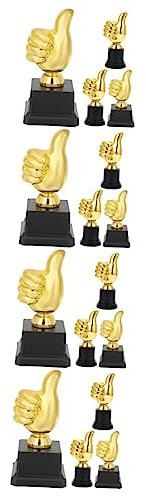 Toddmomy Kinder Trophäe 16 STK Daumen Hoch Wettbewerbstrophäe Wm- Trophäenverleihung Ballon Dor Kleine Goldene Balon Daumen Ermutigen Fußball Plastik Kind Turniertrophäe