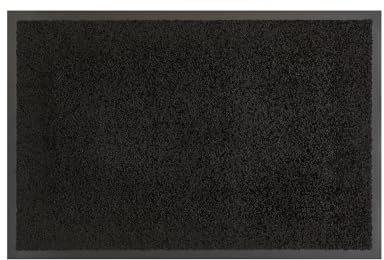 andiamo Fußmatte Verdi - rutschfeste Schmutzfangmatte innen für den Eingangsbereich - ideal als Türmatte oder Fußabtreter für die Haustür 90 x 150 in Schwarz