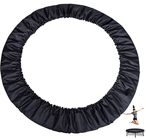 Trampolin Randabdeckung 96-120cm, Indoor Erwachsene Kinder Fitness Trampolin Umrandung, 800D Reißfest Oxford-Tuch Federabdeckung, 100% UV-beständig Trampolin Zubehör Ersatzteile,Schwarz,96cm(38inch)