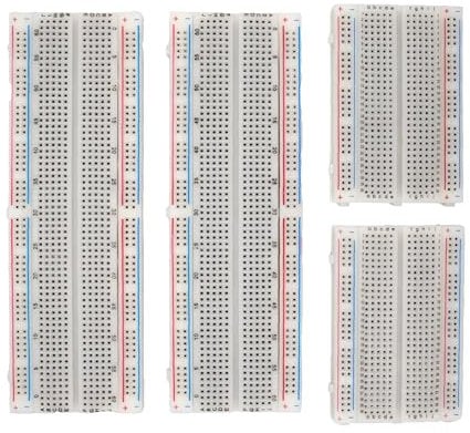 MMOBIEL 4pcs Solderless PCB Breadboards Prototype Circuit Kit 2x830 Point & 2x400 Point - Compatible with DIY Arduino, Raspberry Pi 2/3 / 4/5 Projects Proto Shield Distribution - Connecting Blocks