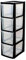 SIDSONS 4 Drawer Plastic Storage Organizer tower unit | A5 Storage Drawers Desktop Table Small | Chest of Drawer Bedroom |Cosmetics Stationary Organizer 4 Tier Height 62cm, Width 19cm, Depth 25cm
