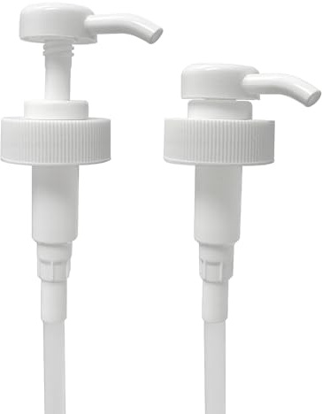ljdeals Paquete de 2 dispensadores de bomba 38-400, a prueba de fugas, sin BPA, se adapta a recipientes de 1 y 1/2 galón con tamaño de cuello de 38 mm, jarras, tarros para jabón de manos, champú,