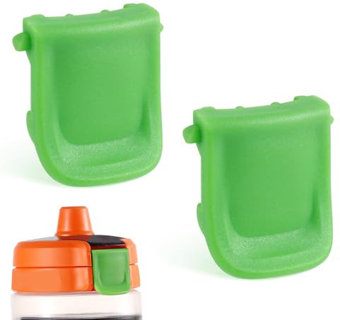 PEUTIER 2 x Wasserflaschen-Deckel-Clips, Ersatz-Deckel-Clip, Flaschenverschluss, passend für Gatorade GX Sport-Wasserflaschen-Zubehör (grün)