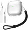 Teyomi Custodia trasparente compatibile con AirPods 4 con kit di pulizia, custodia protettiva in morbido TPU compatibile con AirPods di 4 generazione con cinturino da polso, supporto per ricarica