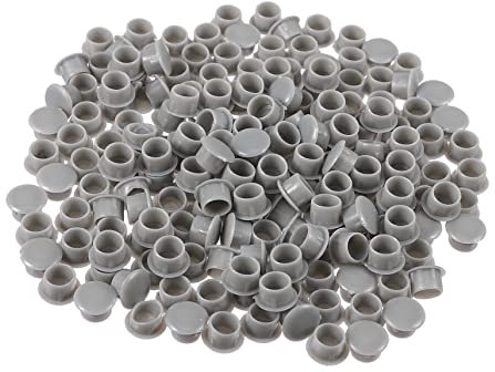KICHOUSE 200pcs Plastic Screw Covers Hinge Hole Cover Decorative Plug for Kitchen Cabinet Doors Home Storage Cupboards
