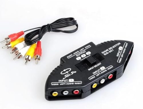 AV SWITCHER AV Switch 3 Vie Uscite Convertitore Port Splitter RCA Audio Video AV Switch Box Game Selector (3 in 1 Out) per TV