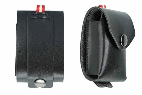 caseroxx Funkmeldertasche für Swissphone BOSS/Res.Q – Schutztasche mit Displayausschnitt, Gürtelclip & Karabinerhaken – robust, schwarz