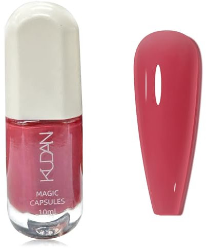 Dusty Red Nail Polish - Peel off Nail Polish - Red nail Varnish Quick Dry - Glossy No UV Nail polish Long Lasting - Breathable nail Polish Smooth, Low Odour for Women Nail Art Home