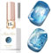 KRISNICE 15ML Blue Cat Magnetic Eye Gel Nail Polish Shimmer Glitter Holographic Aurora Blue Magnetic Gel Polish Nail Art Manicure DIY at Home (0.5 Oz-MY020)