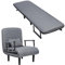 Hiborth Schlafsessel mit Bettfunktion, 3-in-1 Klappbarer Schlafsessel, Verstellbare Rückenlehne, Schlafcouch für Wohnzimmer, Schlafzimmer, Gästebett, Grau (Grau)