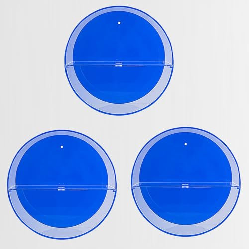 3 Pcs Acrylic Toy Dispenser for Wall Mounted Wall Toy nizer for Kids Hanging Storage Display Acrylic Wall nizer Clear Storage Bin for Nursery Playroom Cars Blocks Trains(Blue)