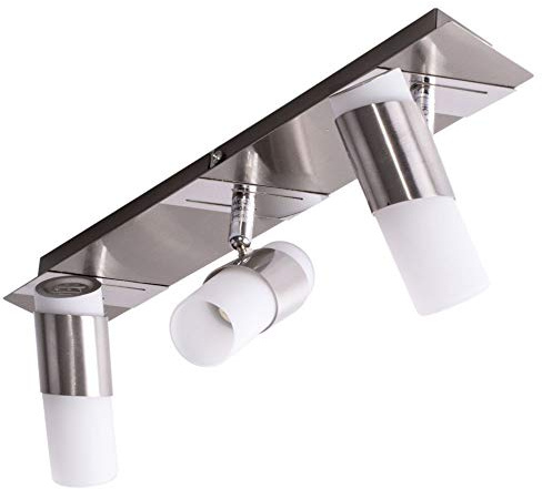 Deckenstrahler Deckenleuchte Strahler verstellbar LED Spot Innenleuchte Wohnzimmerlampe Küchenleuchte 3x 3W 245 LM 3000K, L x H 38 x 10,5 cm