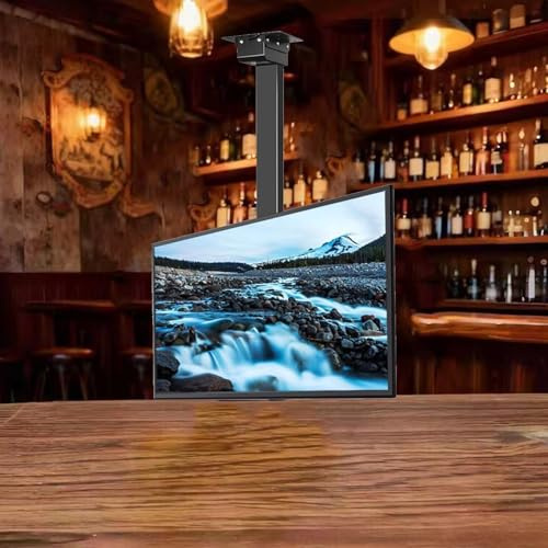 360° Manual Rotation TV Lift - 32-75 Inch Adjustable Ceiling TV Mount Bracket, Motorized Ceiling TV Mount, With Remote Control Motorized TV Mount
