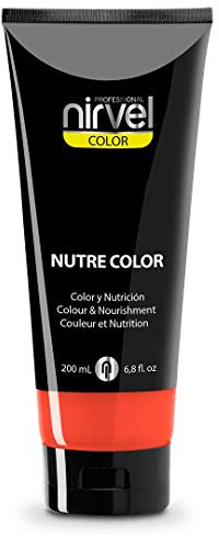 Nirvel NUTRE COLOR FLUOR Coral 200 mL Mascarilla Profesional - Coloración temporal - Nutrición y brillo