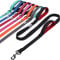 VIVAGLORY Twingrip Dog Lead, Double Handle Dog Lead for Training & Walking with Traffic Handle & 2 Loop, Traffic Control Reflective Heavy Duty for Puppy Pet, 1.2m x 2.5cm, Black